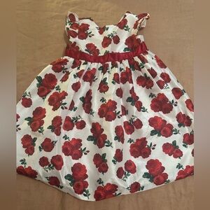 Dressed up by Gymboree Red and White Floral Dress